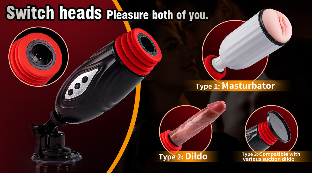 Stella - 2 in 1 Thrusting Heating Couples Sex Machine with Remote Control