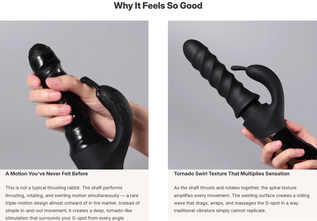 Amazing Vortina 360° Rotating & Thrusting Vibrator