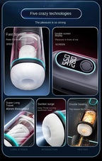 Fully Automatic Male Masturbator & Penis Enlargement Pump: 6 Modes, Featuring Thrusting, Suction, and Heating Functions