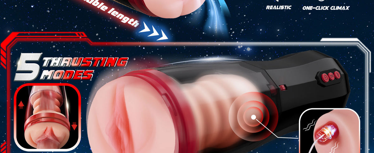 4-in-1 Masturbator cup, 10 vibration modes, 5 thrusting modes and a suction mode with voice interaction for a versatile experience