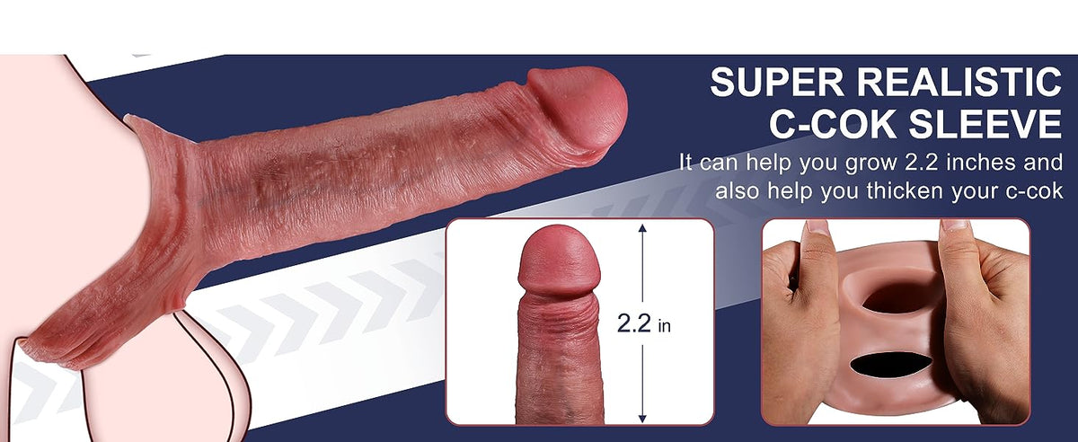 Reusable Penis Sleeve Cock Ring Extender