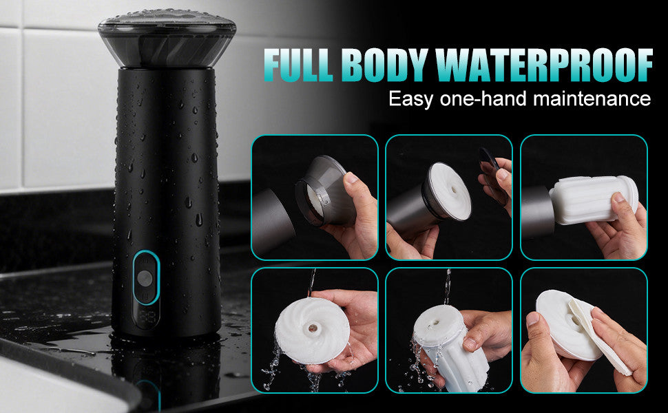 9 Suction Modes & Powerful Vibration 2.8x Wide Sleeve Electric Male Masturbator Cup
