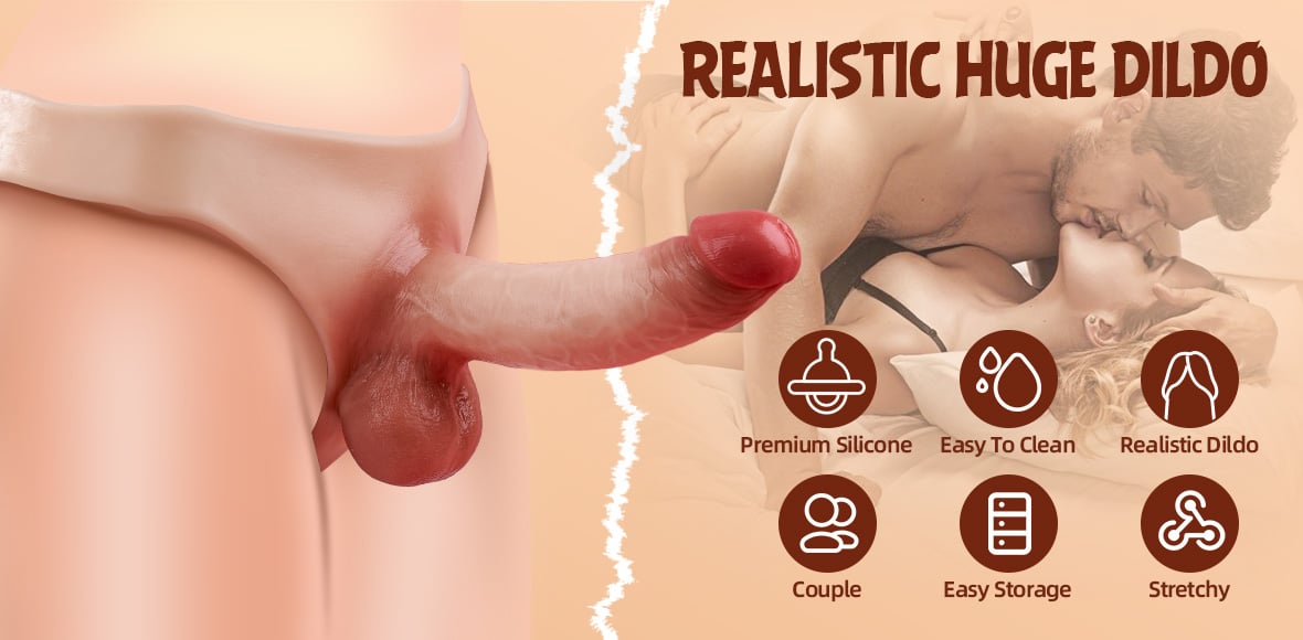 Strap-on Dildo Silicone Wearable Hollow Dildos Panties With 7.48'' Realistic Penis