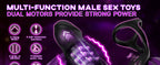 Prostate Massager Anal Toys with Penis Ring 9 Swing Rolling Vibrating Butt Plug