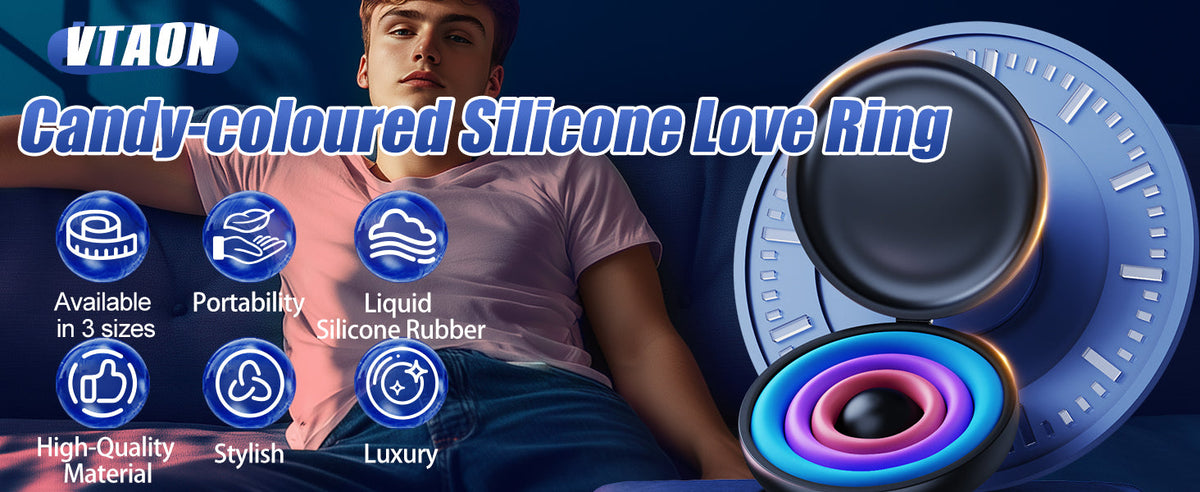 Candy Colours 3 Different Sizes Reusable Silicone Penis Ring