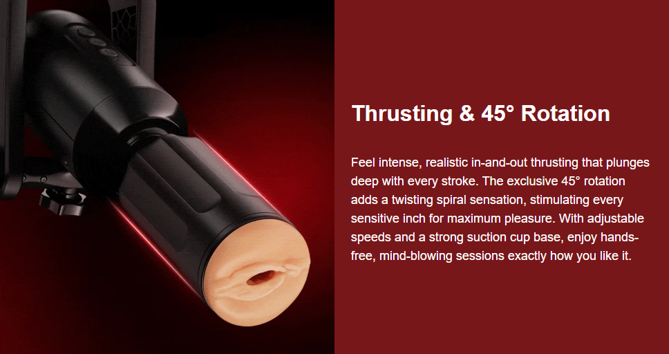 ThrustMax Hands-Free Automatic Masturbator Cup with Stand