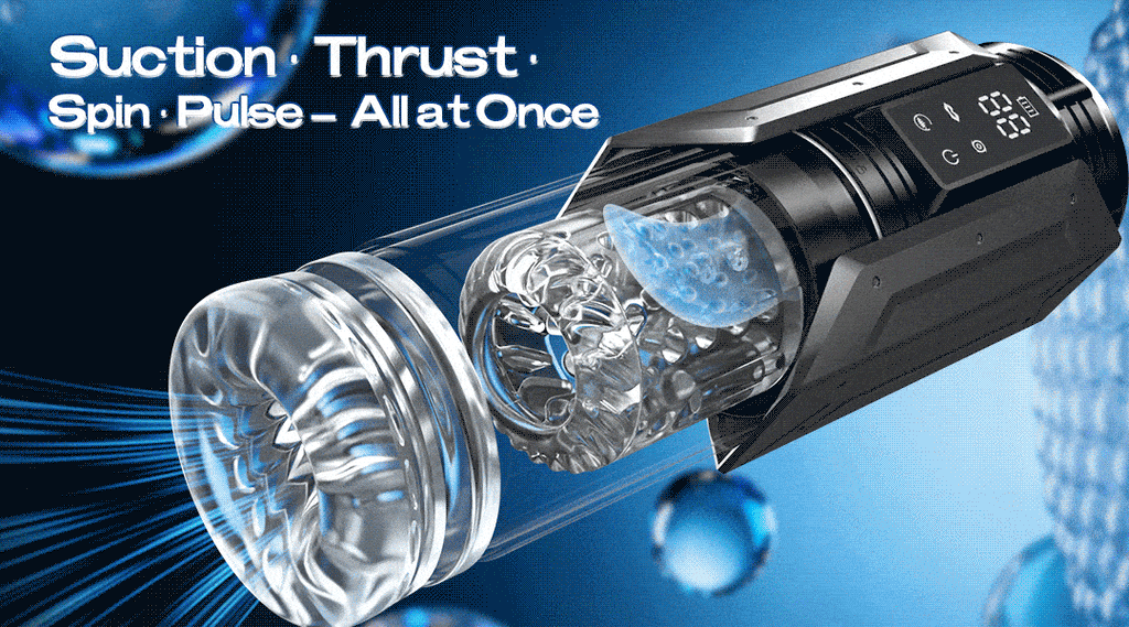 King -Powerful Suction 360° Deep Tight Wrapping Easy to Clean Masturbator