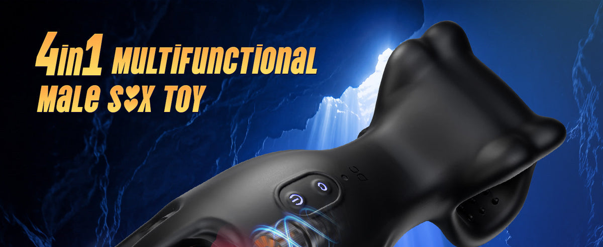 9X Licking Vibrating Double-Ended Penis Trainer 360° Wrapped Stimulation Male Masturbator