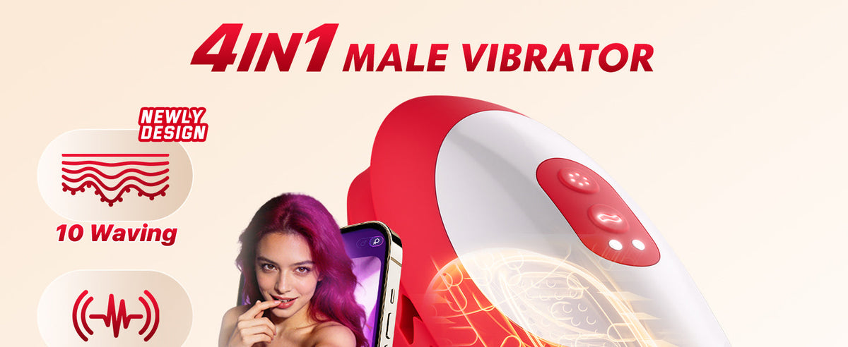 New 4 in 1 Waving Blowjog Trainer Wave Tongue Motion Penis Vibrator