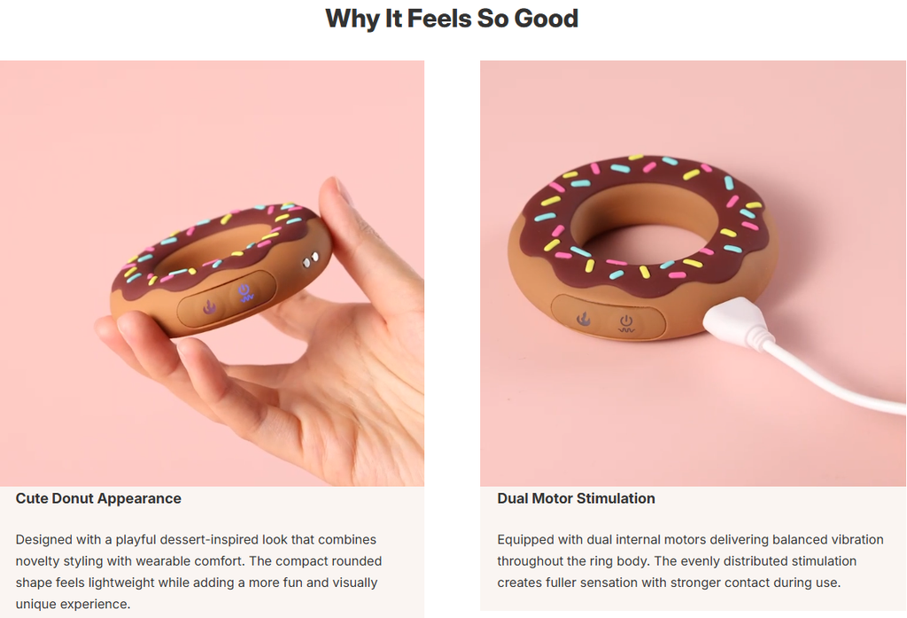 Doughnut Heating Vibrating Cock Ring