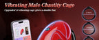 APP Remote Control Male Chastity Devices Sissy Cock Cage with 10 Vibrations