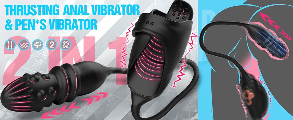 Thrusting & Vibrating Glans Trainer for Intense Penis and Anal Stimulation