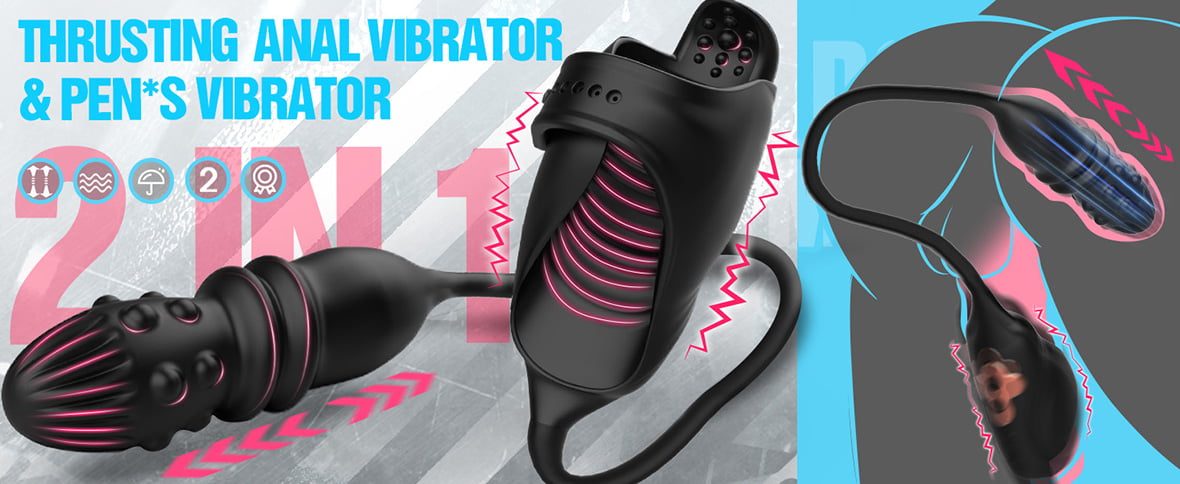 Thrusting & Vibrating Glans Trainer for Intense Penis and Anal Stimulation
