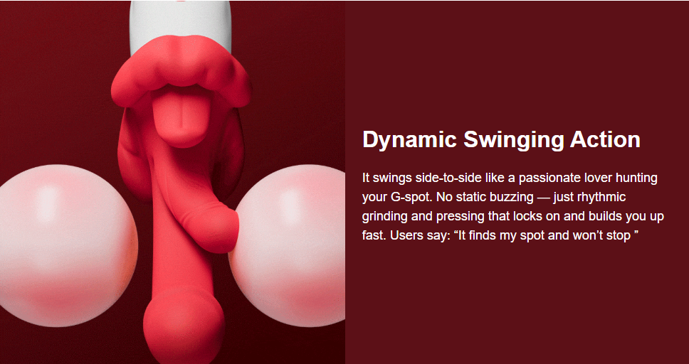New Upgraded 4 In 1 Tongue Licking & Swings & Heating G-spot Vibrator For Women