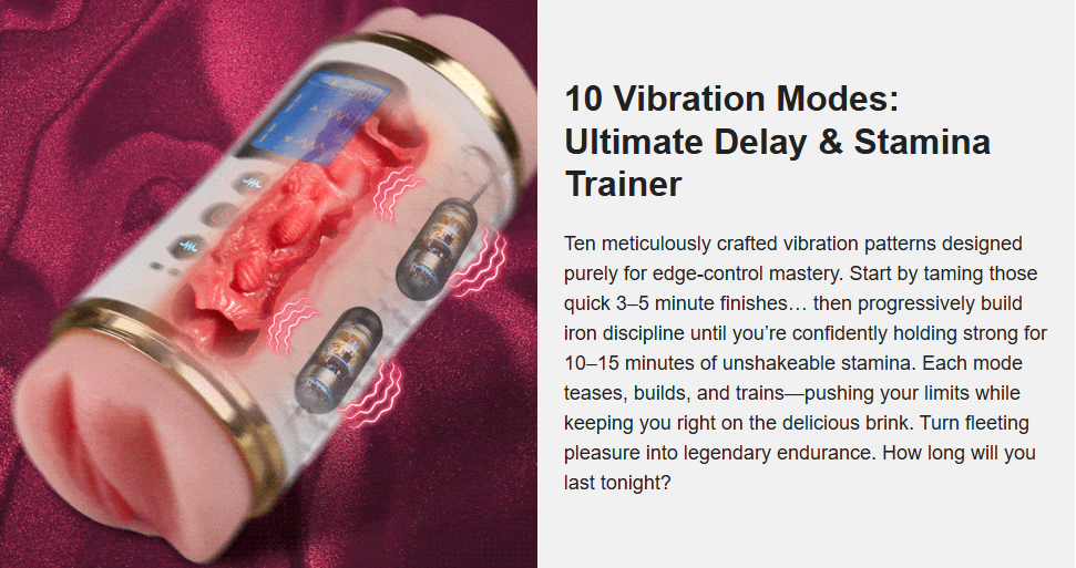 Throb - Dual-End Vibrating Stamina Trainer Edging Delay & Endurance Builder Male Masturbator
