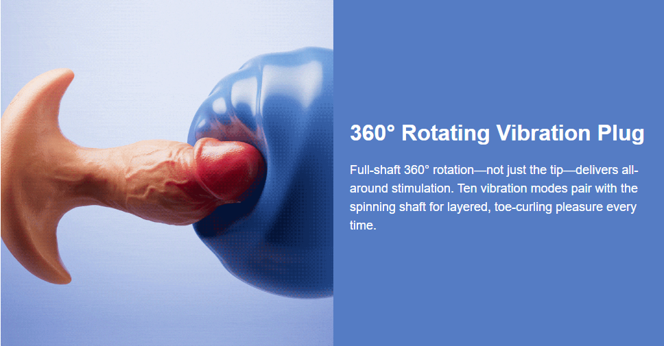 APP & Remote Control 360° Rotating Vibrating Butt Plug Anal Dildo
