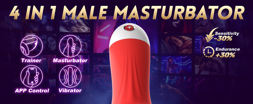 9X Training Stroker with App Remote Control Penis Vibrator