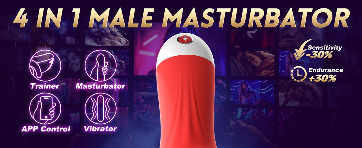9X Training Stroker with App Remote Control Penis Vibrator