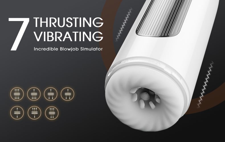 Wearable 7 Thrusting & Vibrating Heating Vocable Multifunctional Masturbator