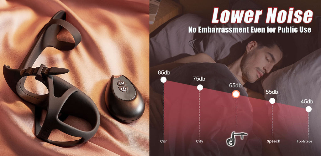 12 Vibrating Wearable Erection Cock Ring with C & G-Spot Stimulation for Couple Fun