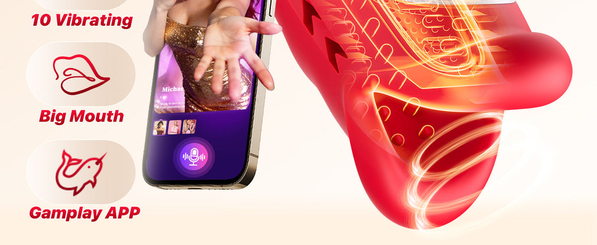 New 4 in 1 Waving Blowjog Trainer Wave Tongue Motion Penis Vibrator