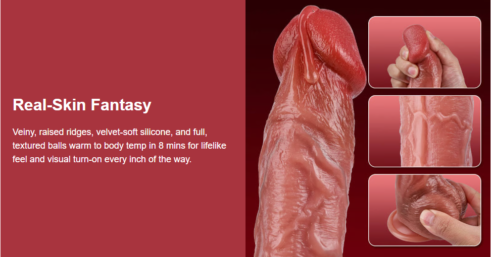Colt - 9.84 In Swinging & Thrusting & Heating Dildo with Large Rounded Glans Real Skin