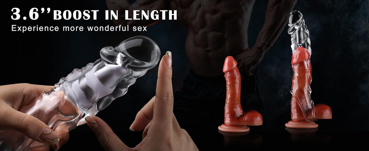 Double Signal Vibrating Penis Sleeve Cock Ring