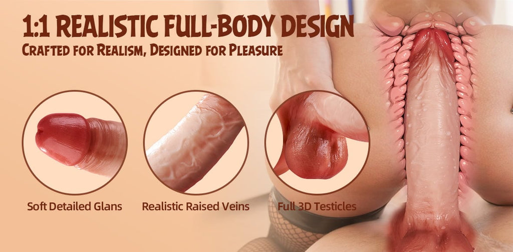 Strap-on Dildo Silicone Wearable Hollow Dildos Panties With 7.48'' Realistic Penis