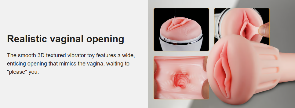 Leten - Squeezing Sucking Sex Toy Vegina Pocket Pussy Vibrating Penis Massager Male Masturbator