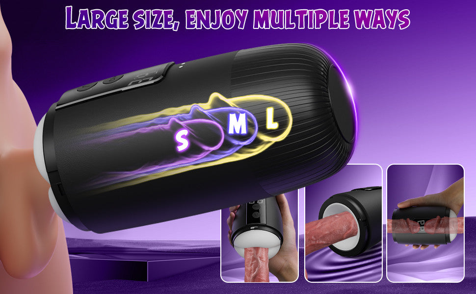 Selena - 8 Slap Tongue-Lick Male Masturbation with 2 Motors Vibration Massage Stroker