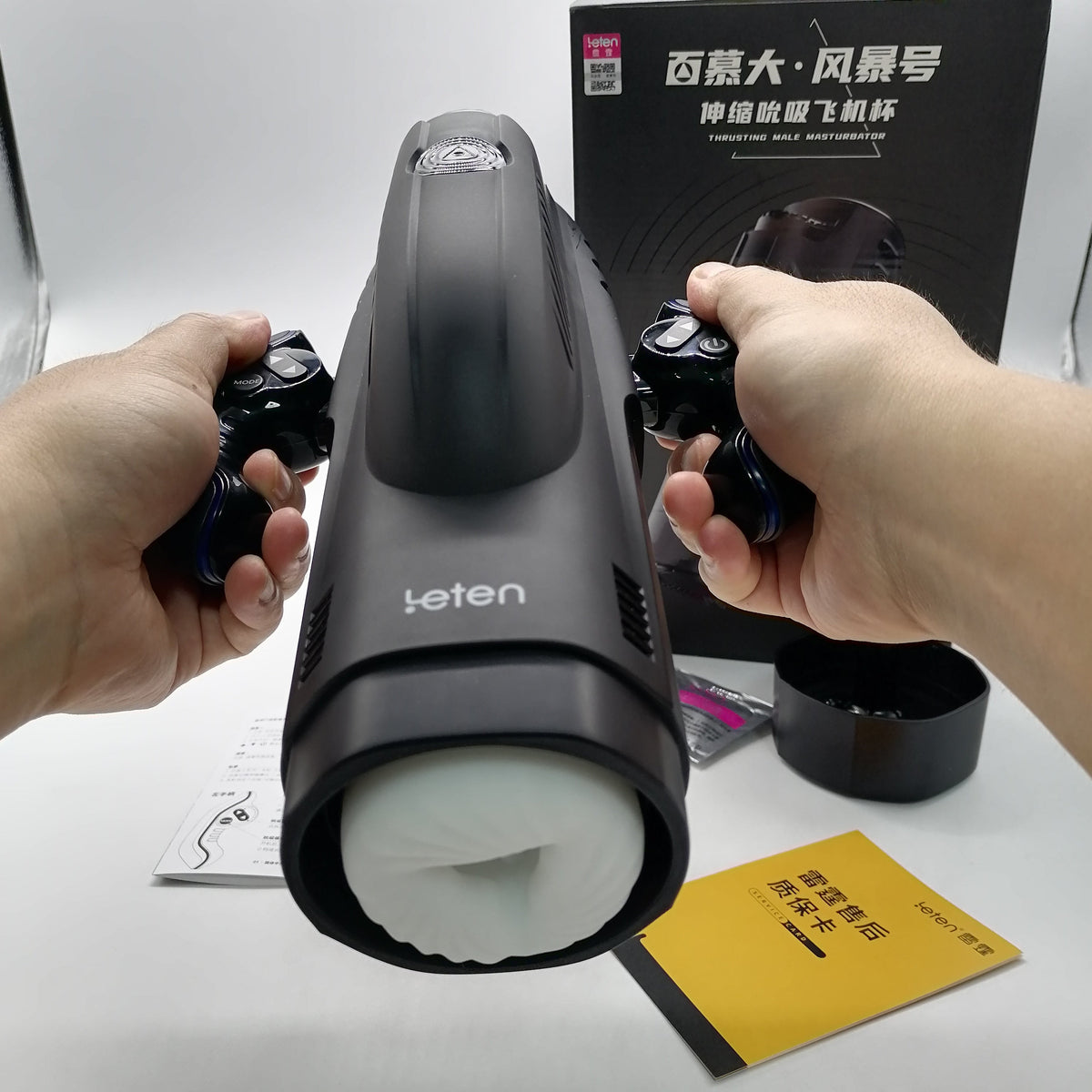 New Leten Bermuda Automatic Telescopic Sucking Heating Strong Male Masturbator