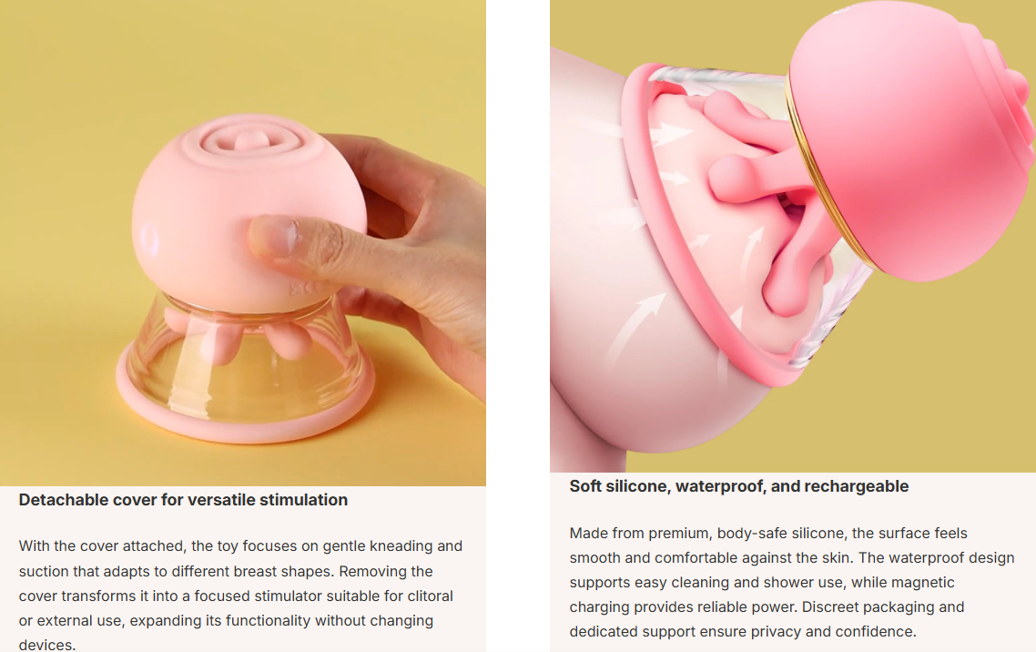 Velour Grip Kneading & Vibrating Nipple Stimulators