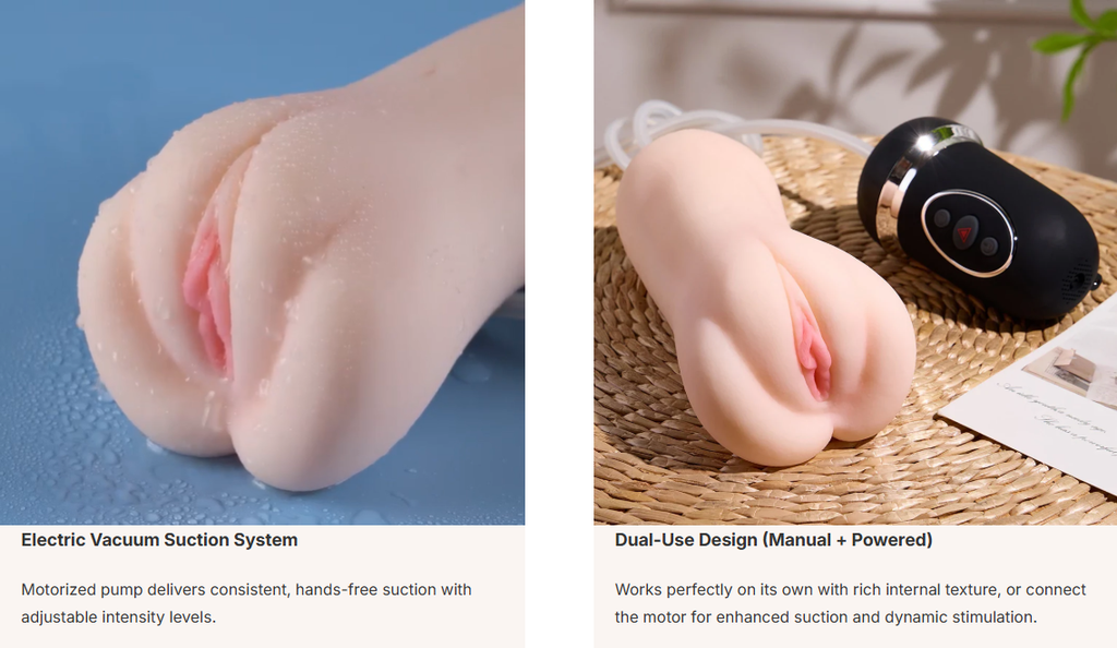 AeroPulse Realistic Sleeve with Vacuum Suction