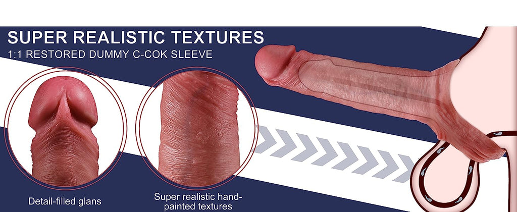 Reusable Penis Sleeve Cock Ring Extender