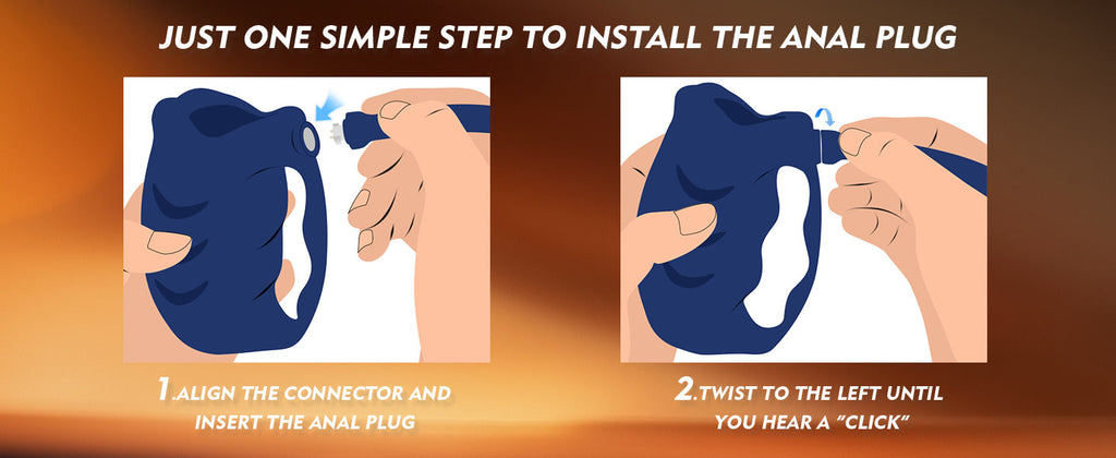 3 in 1 Penis Vibrator Male Masturbator with Detachable Butt Plug and Cock Ring