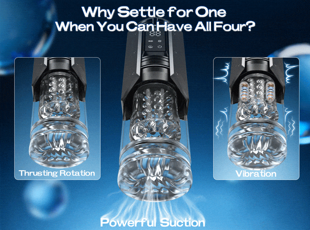 King -Powerful Suction 360° Deep Tight Wrapping Easy to Clean Masturbator