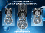 King -Powerful Suction 360° Deep Tight Wrapping Easy to Clean Masturbator