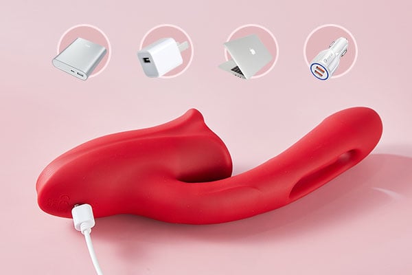 Mouth-Shaped Biting G Spot Soother with Vibration & Flapping
