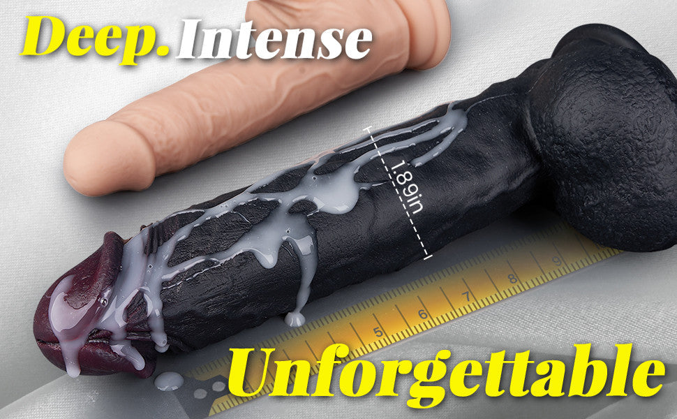 Maurice - Large Size Thrusting Vibration Heating Brown Dildo For Men Women