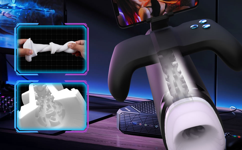 Turbo - Thrust 10-Mode Stroker – Interactive Gamepad Design with Adjustable Phone Stand