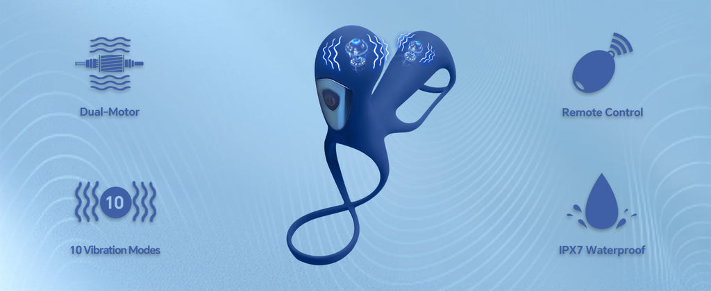 Powerful Multi-speed Rechargeable Vibrating Cock Ring – Stretchy Design For Delayed Ejaculation