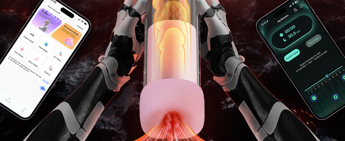 4-in-1 Penis Pump Sex Toy for Men Masturbator, App-Controlled Manual & Automatic Electric Vacuum Pump with 4 Training Modes & 8 Suction Levels, Penis Pump with 6 Penis Rings