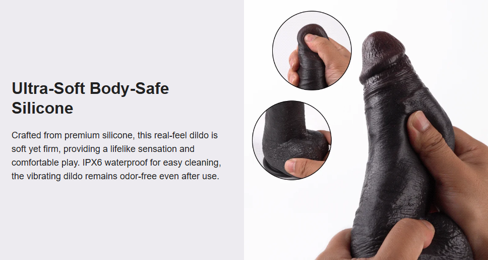 Kronos - 8.27'' Ultra Thick Black Thrusting Dildo with Heating Intense Girth for Deep Filling Stretch