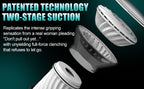 9 Suction Modes & Powerful Vibration 2.8x Wide Sleeve Electric Male Masturbator Cup