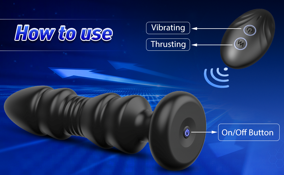 APP Remote Control 12 Vibrating & Thrusting Prostate Massager Anal Toys