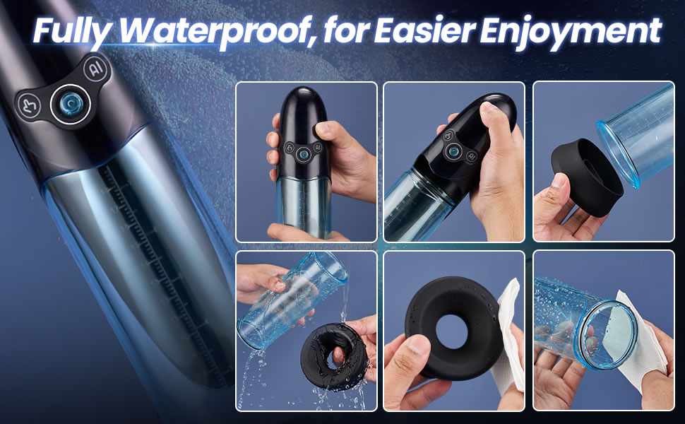 BathFun - Professional Penis Pump Powerful Vacuum Fully Waterproof Intelligent Training Function