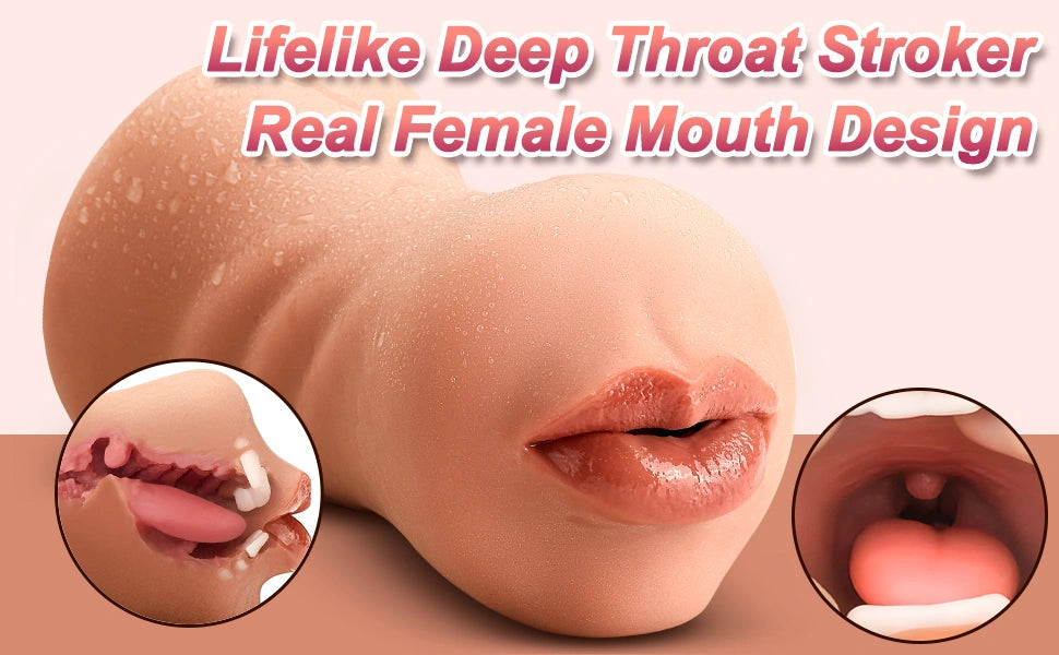 Ava 3 in 1 Pocket Pussy Male Masturbator Realistic Blowjob Anus Stroker