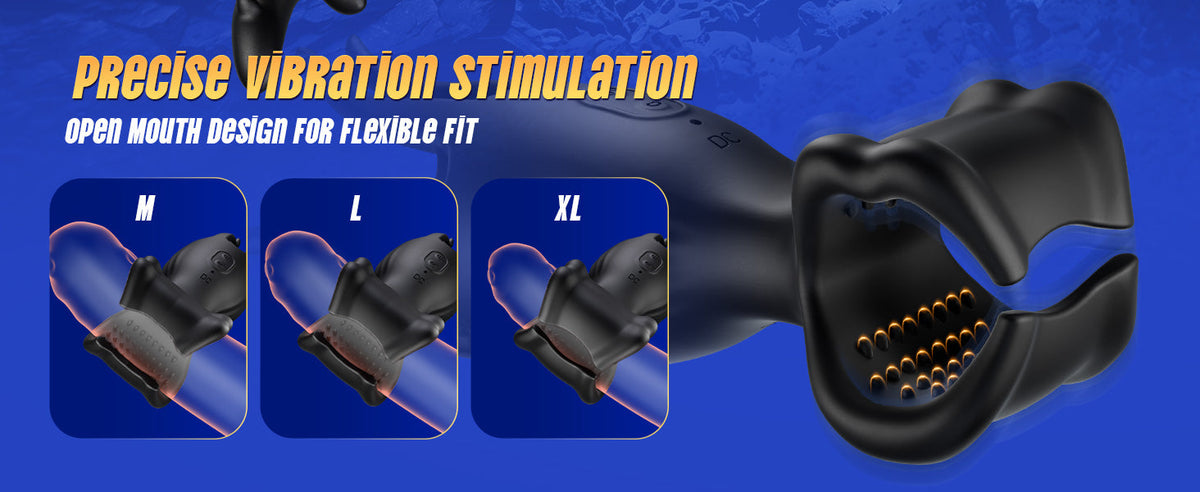 9X Licking Vibrating Double-Ended Penis Trainer 360° Wrapped Stimulation Male Masturbator