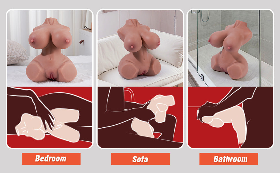 Raina – Curvy Brown Sex Doll | Teardrop Breasts, Slim Waist & Plump Butt | Dual-Channel Masturbator with Internal Skelet