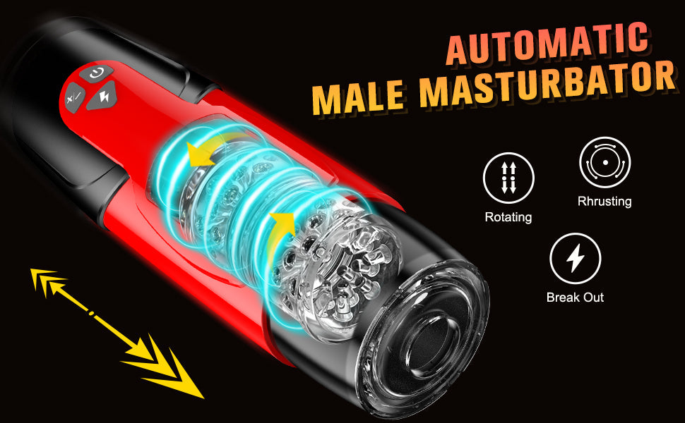 Hands-free Male Stroker Realistic Rotating Stroking Blowjob Machine